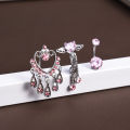 Butterfly Navel Belly Button Rings Women Fashion Belly Button Ring Piercing Body Piercings Jewelry Pink. 