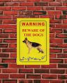 Combo A4 Size 8x11 Inch Dog Warning Sticker, Beware Sign, Security Sign Sticker. 