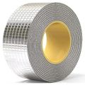 4-Inch Silver Aluminum Foil Tape - Reliable Waterproof Adhesive for Leak Sealing. 