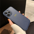 Korea Personalise Name Letters Leather PU Soft Phone Case For iPhone 15 14 13 12 11 Pro X XS Max XR 7 8 Plus Plain Cover. 