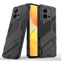 Relaxtoo For Vivo V25e 4G Punk Phone Case Hard Shockproof TPU Back Cover Metallic Stylish Shockproof Phone Safety Case With Holder. 
