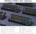 RGB Gaming Keyboard - Mechanical Keyboard Blue Switch Wired / Wireless Mini RGB Keyboard 87 Keys With & With Out Numpad - RGB Light Mechanical Keyboard Black/White - Detachable TYPE-C Wired/Wireless For Professional Gaming - Compatible With PC & Laptop. 