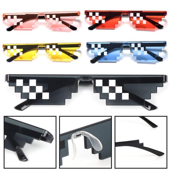 Unisex%20Polygonal%20Funny%20Toys%20Mosaic%20Glasses%20Photo%20Props%20Thug%20Life%20Sunglasses%20Pixel%20Glasses%20-%20Image%202