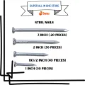 Steel Nail 1 inch | Steel Nail 1X1/2 inch | Steel Nail 2 inch | Steel Nail 3 inch |  Steel Nail Pack | 1 inch, 1x1/2 inch, 2 inch, 3 inch | Durable High-Quality Steel Nails for Construction & DIY Projects. 