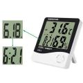 HTC-1 High accuracy LCD Digital Thermometer Hygrometer Indoor Electronic Temperature Humidity Meter Clock Weather Station. 