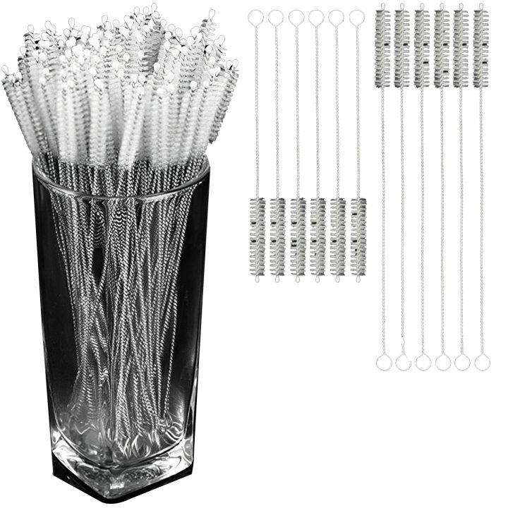 3pcs Extra Long Silicone Straw Brush, 3/6/9mm Reusable Bendable Straw