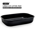 PawComfortm Cat Litter Tray with Scoop - Ideal size for adult cats - Available in Pink, purple, Blue ,Yellow Black Green. 