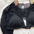 Farfi Beachwear with Cover High Waist High Cut Spaghetti Straps Bralette Bikini. 