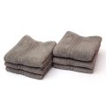 Hand Towel Washcloths Set Soft and Smooth Surface Face Hands Towels 30 x 30 Cm Dark Grey. 