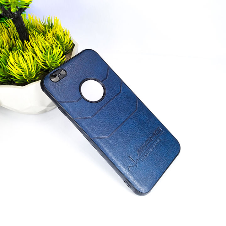 iPhone 6 | 6s AMG Logo Leather Back Case (Navy Blue) | Mobile Cover | Phone Cover | Phone Case