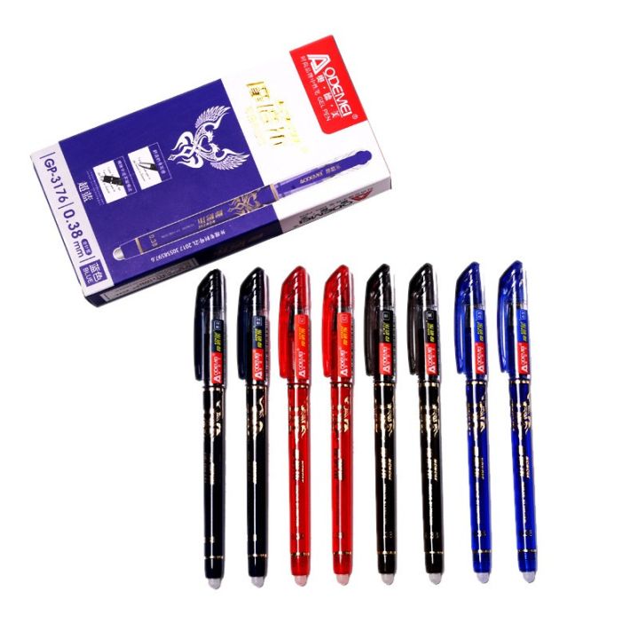 Erasable%20ballpen%20Gel%20pen%20set%200.5mm%20ball%20tip%20Black,Light%20Blue,Red,Dark%20Blue%20ink%20Refills%20friction%20pen%20with%20eraser%20School%20&%20office%20writing%20supplies%20Stationery%20-%20Image%209