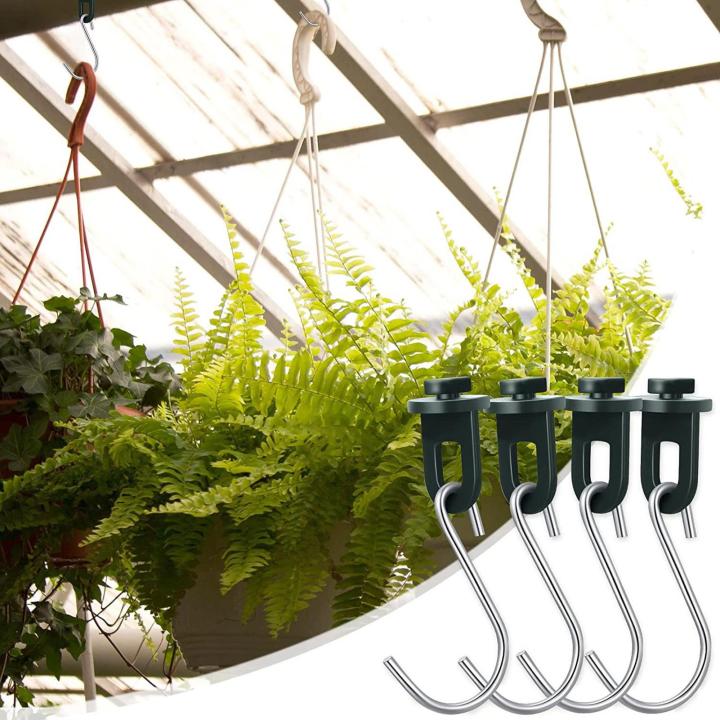 Plant Hanging Hook Space-saving Greenhouse Fixing Clips with Stainless Steel S Hook