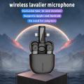 M10 One-two Wireless Microphone with Charging Case, Type-C, Apple Interface 2 in 1 Wireless Lavalier Microphone, 3 Levels of Noise Reduction, for Youtube, Recording, Video Blogging, Facebook Live Streaming. 
