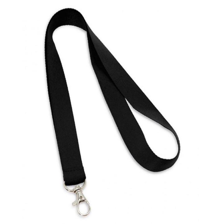 12pcs - Lanyards for ID Badges - Black