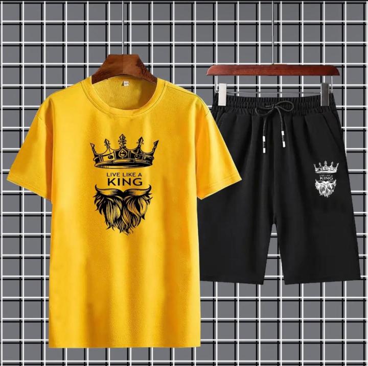 Trendy%20KING%20WITH%20BEARD%20Tag%20Printed%20Summer%20Tracksuit%20For%20men%20&%20boys%20Tee-shirt%20with%20SHORTS/BOXERS%20New%20Design%20Round%20Neck%20Half%20Sleeves%20T%20Shirts%20Top%20Quality%20Gym%20Wear/Casual%20and%20comfortable%20Pair%20T-Shirt%20and%20SHORTS%20-%20Image%204