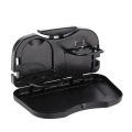 Food Table Desk Car Travel Dining Tray Black | Car Folding Table Auto Drink Food Cup Tray Car Cup Holder Car Back Seat Table. 