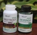 Organic Moringa Oleifera (Suhanjna) Pure Leaf Powder Capsules 1000mg and Beetroot Powder Beetroot Capsules 120’s + 120’s deal. 