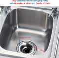 Helect 2-Pack Kitchen Sink Strainer Stainless Steel, Only Suitable for Sink Plug Holes with Diameters > 60mm and Depths > 25mm. 