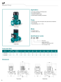 LEO LP-1500 , 1500 WATT / 2.0 HP,  HOT WATER INLINE BOOSTER PUMP , SIZE 2" X 2" , EURPEON STANDARD. 