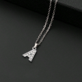 Silver Stainless Steel Alphabet Necklace/Locket/Pendants for Girls/Women with Chain - A to Z Your Customized/personalized Name Alphabets. 