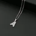 Silver Stainless Steel Alphabet Necklace/Locket/Pendants for Girls/Women with Chain - A to Z Your Customized/personalized Name Alphabets. 