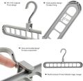 Magic Space Saving Clothes Hangers Multifunctional Smart Closet Organizer Premium Wardrobe Clothing Cascading Hanger 9 Slots, Innovative Design for Heavy Clothes, Shirts Pants Dresses Coats(8 Pack). 