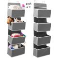 Over the Door Hanging Organizer with 4 Pocket, Home Storage Organizer with Hook for Pantry Baby Nursery Bathroom Closet Dorm. 