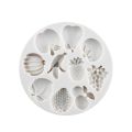 Fruits Shape Silicone Fondant And Chocolate Mold 10 Cavity. 