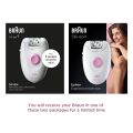 Braun Silk Epil 1 Epilator SE-1000- White & Pink. 