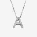 Silver Stainless Steel Alphabet Necklace/Locket/Pendants for Girls & Women with Chain - A to Z Your Name Alphabets. 