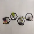New Hexagon Wooden Wall Shelf Wall Shelves for Home Decor Living Room 3D Laser Cut DIY Design Floating Shelf Wooden Hexagon Candle Stand 3D Wall Decoration Piece for Kids Room and Girls Room and for Gift Items | Wall Shelf for Bedroom | Candlestick. 
