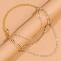 Fashion 3 Layers Crystal Anklet Bracelet High Heel Decor Bijoux Femme Leg Ankle Chain Foot Jewelry Barefoot Sandal For Women. 