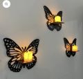 Decorative Butterfly Wall Shelf, Decoration Candlestick, Wall Decor Ideas, Wooden Wall Shelves. 