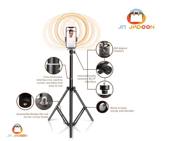26CM%20Ring%20Light%20with%20Mobile%20Holder,%20TripodStand%20Holder%20and%207ft%20Stand,%20RingLight%20with%207%20Feet%20Stand,%20Three%20Colours%20Makeup%20LED%20RingLight%20with%20Tripod%20Stand,%20Dimmable%20Selfie%20RingLight%20with%20USB%20for%20Videography%20and%20Photography%20-%20Image%205