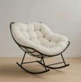 Outdoor Rocking Chair  Sleeping chair relaxe chair Rocking Chair with Iron Frame with Valvet Cushion Comfortable Balcony Rocking Chair Lounge Chair  Lounge Sofa Comfortable Rocking Chair. 