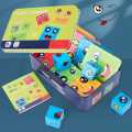 Face Swapping Cube Puzzles Toy  - 64 Cards With Different Style & 4 Face Changers - Children Fun Logical Blocks Best for Hand Eye Co-ordination Table Toys - Wooden toys - Indoor Toys. 
