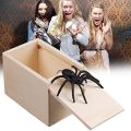 Scare Box Wooden Prank Trick Scaring Toy Spider Toys April Fool's Day gift Halloween Surprise Box. 