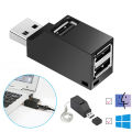 Kebidu 3 Ports USB Hub Adapter - USB 2.0 3.0 High-Speed HUB Splitter - for PC Computer Laptop. 