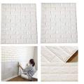 3D Brick Wallpaper - Self Adhesive PE Foam 3D Wallpaper,{2.3 by 2.5feet per sheet} 3D Wall Sticker for Home, Hotel, Bedroom, Living Room & Cafe - Waterproof & Textured Designs 70*77cm. 