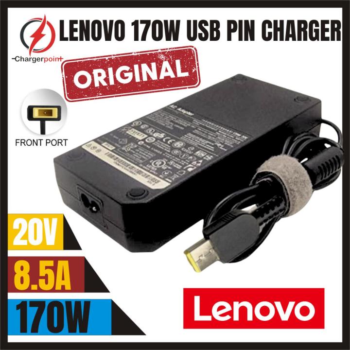 Original Laptop Charger 170W watt Slim Square tip AC Power Adapter for Lenovo ThinkPad Legion Y700 Y7000 E700 E600 R720 Y900 Y920,W550,W541,W540,W530,T550,T520,Y530,Y70-70,P50,P51