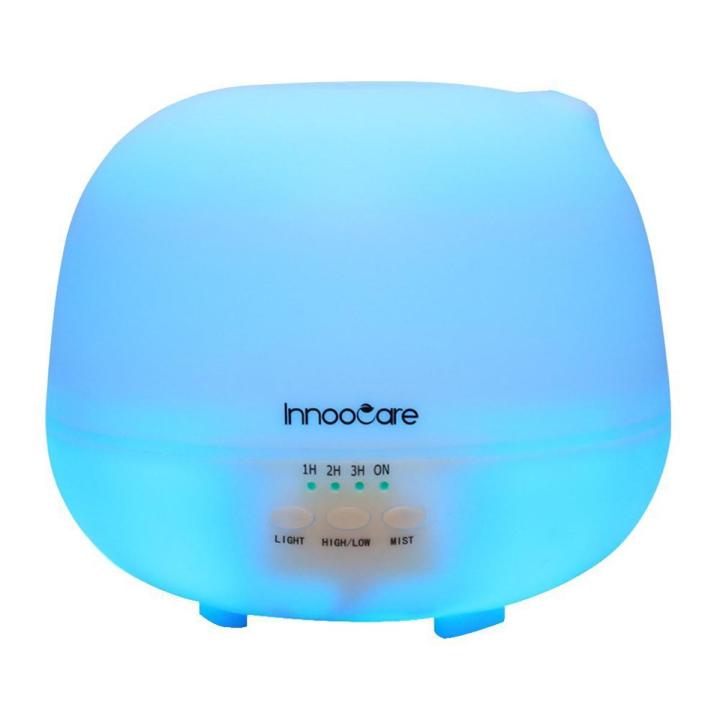 InnooCare Essential Oil Aromatherapy Ultrasonic CoolMist Diffuser with 7 Color Changing LEDs and 4 Timer Settings - 500ml
