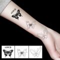 10Pcs/Set Cool Dark Butterfly Waterproof Temporary Tattoo Sticker Women Back Waist Stickers Girl Body Art Realistic Fake Tattoos. 