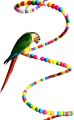 Colourful Rotate Ladder Toy for Bird Parrot Budgie Parakeet Cockatiel Conure Lovebird Finch Canary Cockatoo African Grey Amazon Cage Perch Stand. 