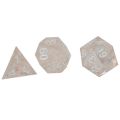 7Pcs DND Dice Set Beautiful Dice for Roleplaying Games Dungeon and Dragons Table Board Roll Playing Transparent Pink. 
