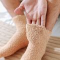 Winter Warm Mens Fuzzy Socks Thick Coral Fleece Women Sock Solid Soft Breathable Plush Home Sleeping Indoor Floor Towel Socken. 
