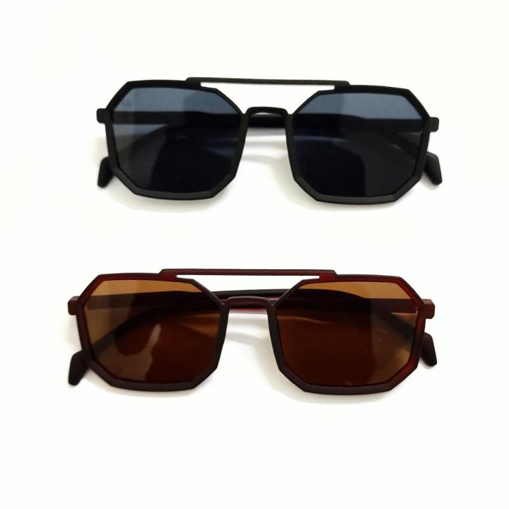 New Hexagonal Fashion Sunglasses For Men Retro Trendy Design Sunglasses Travel Driving Anti-Glare Sun Glasses