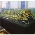 Muslim burial Coffin Pray Chadar velvet sheets High-Quality Micro Velvet Burial Sheet - Gold Embroidered Kalma & Ayats. 