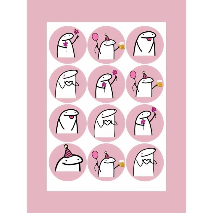 Cute Greetings Mood Sticker Sheet - Mini Uncut Stickers