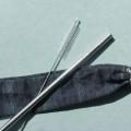Stainless Steel Straw With Cleaner And Pouch - 10mm Silver Color. 