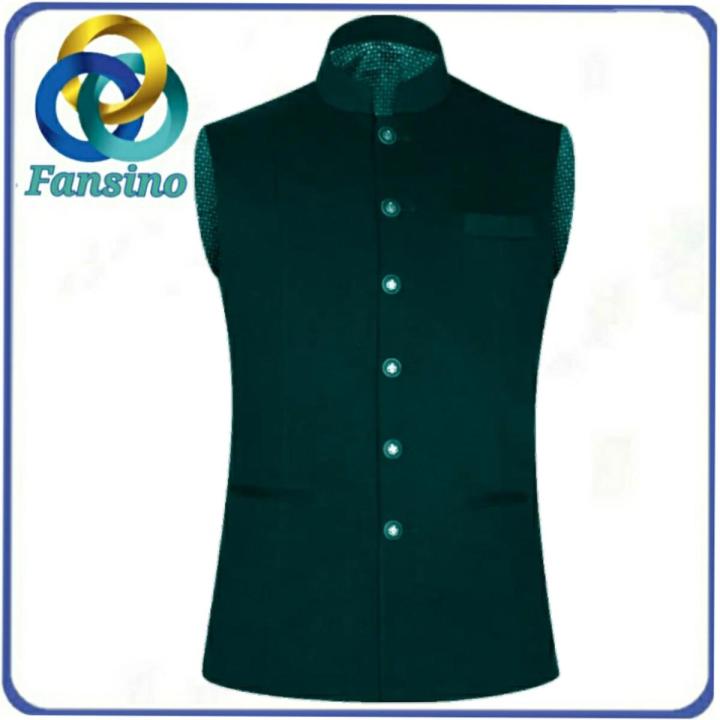 Green Waistcoat By Fansino | Premium Quality Waist Coat For Men